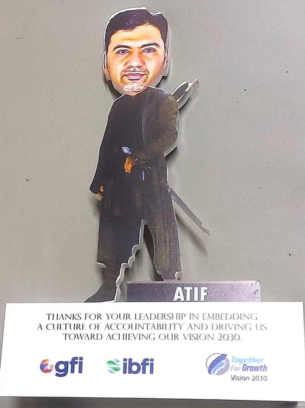 Customised engraved trophy — Latest Signs and Draw Sharjah UAE